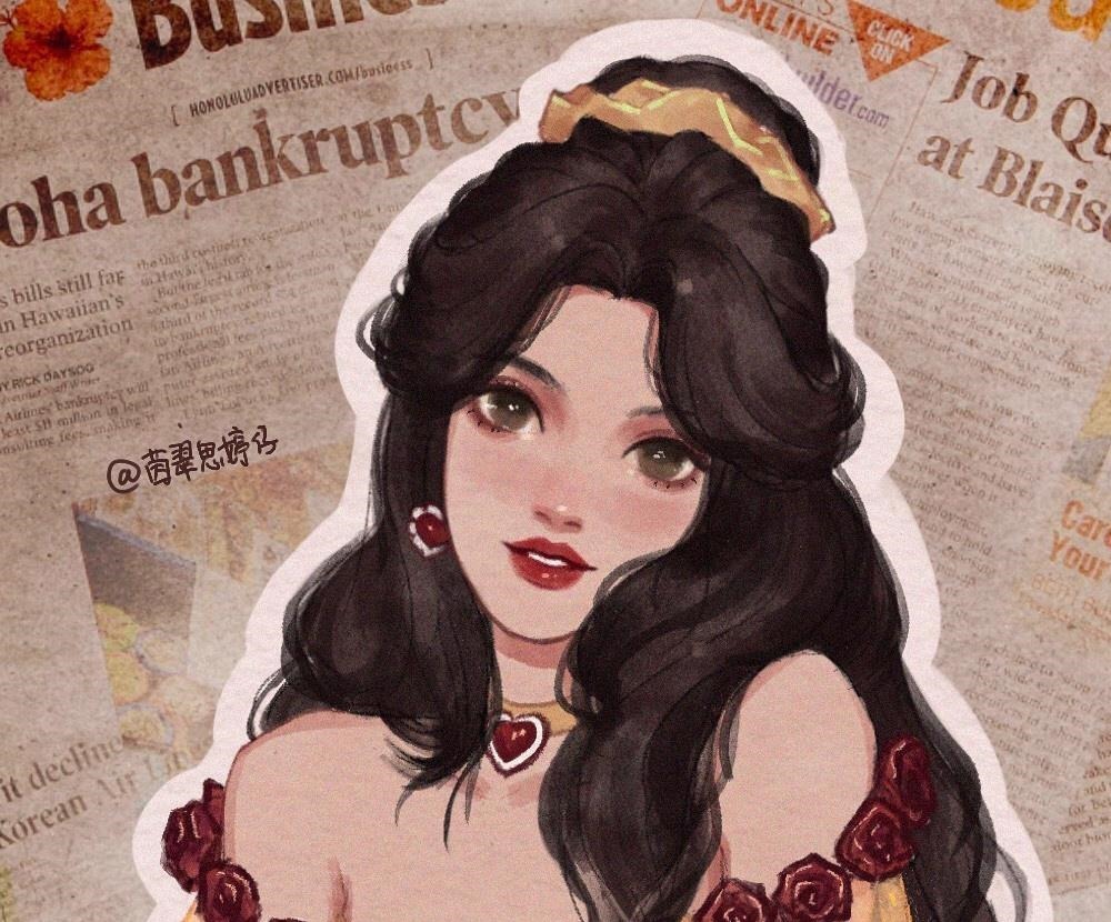 画师|迪士尼公主化身时尚宠儿,全员墨镜风格,乐佩公主气质提升