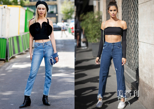 牛仔裤|时髦性感的top装遇上硬朗牛仔装,你就是街头最靓的妞,潇洒不羁