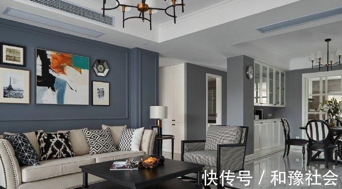 设计|现代三居室房屋设计,美式大气与奢华的气息,彰显静谧时尚