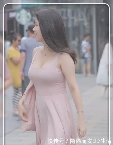 高跟鞋 小姐姐“樱花粉”连衣裙,优雅气质无处可躲,轻松穿出回头率