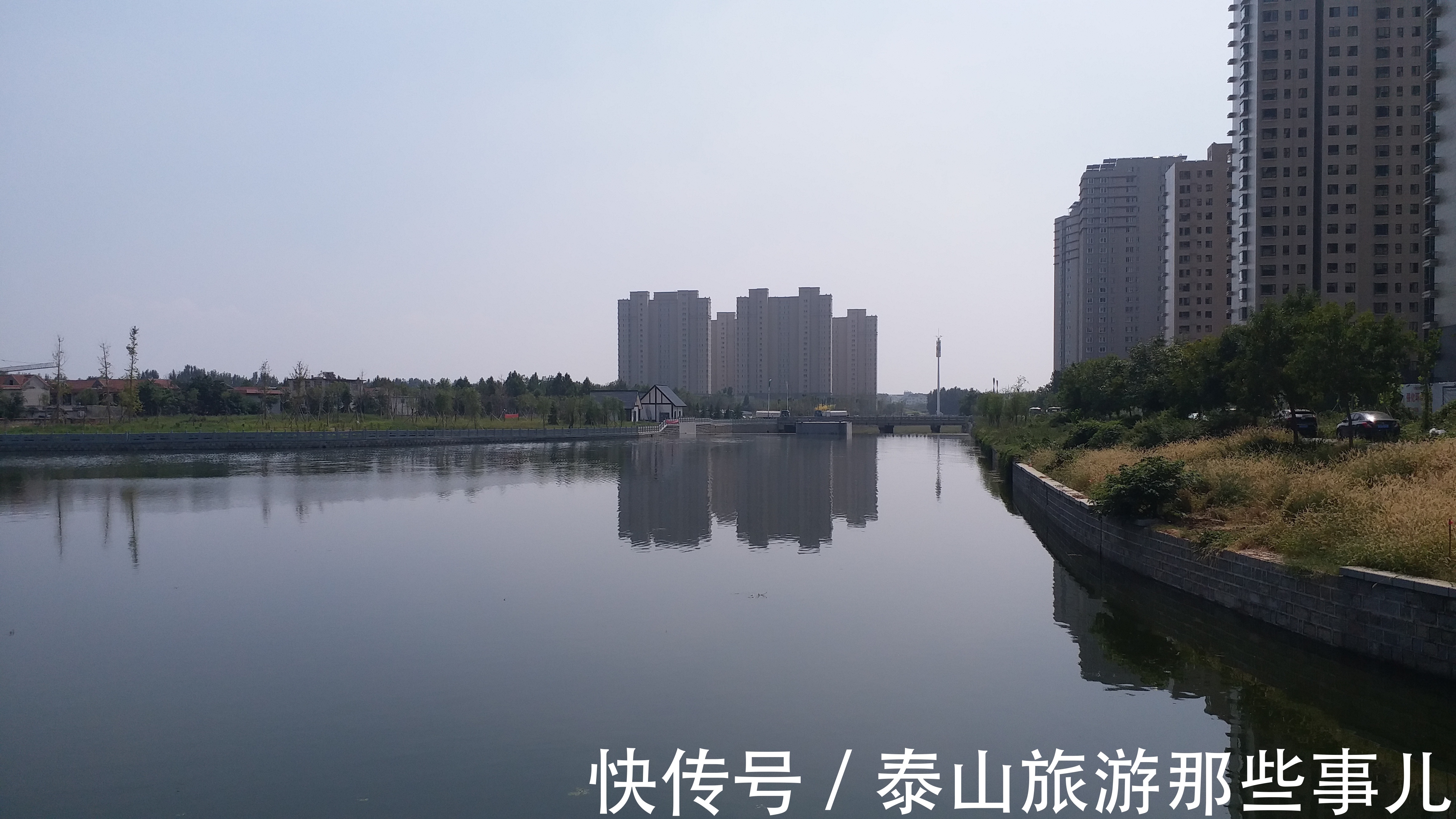 观澜桥|泰安：泰山南麓两河交汇处又新建一景点，水清岸绿景美，是周末带家人休闲散心好去处！