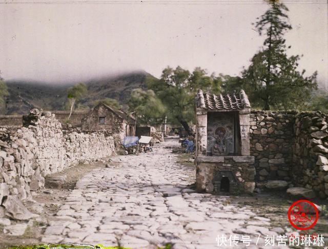 彩色老照片1913年泰山风景