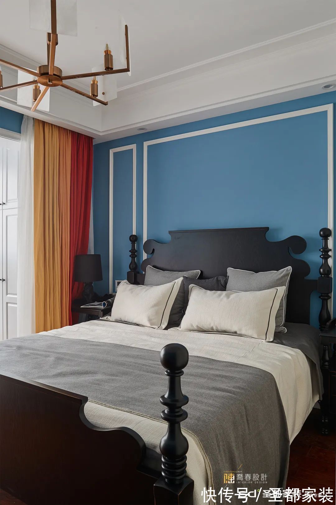 白雪公主|139㎡现代美式家装案例,仙境之旅美出天际,复古浪漫100分