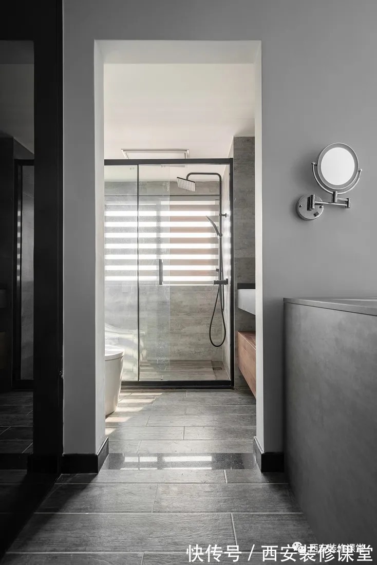 主卫|135㎡三室深色系,小两口新房装修