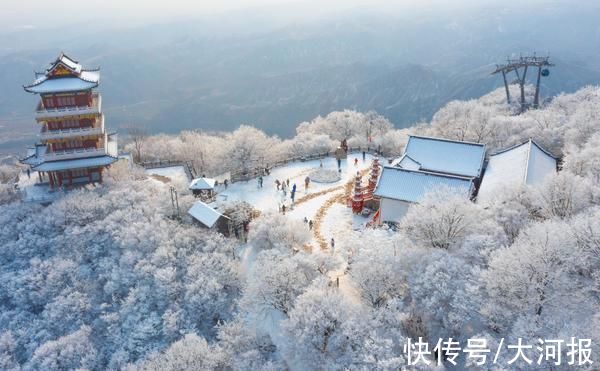 河南|大寒时节迎降雪，河南云台山雪景雾凇美若仙境｜组图