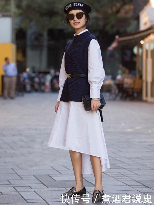 秋天针织背心穿不好看教你这些时髦搭配,时髦又高级