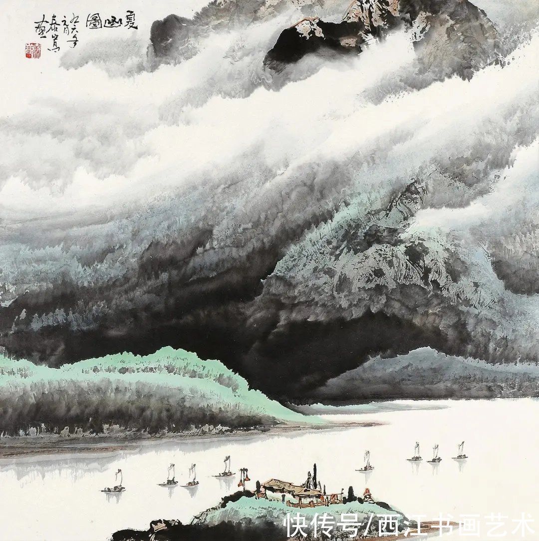 云山!春晚绿野秀 岩高白云屯:这位岭南派画家笔下的云山雾海,厉害了