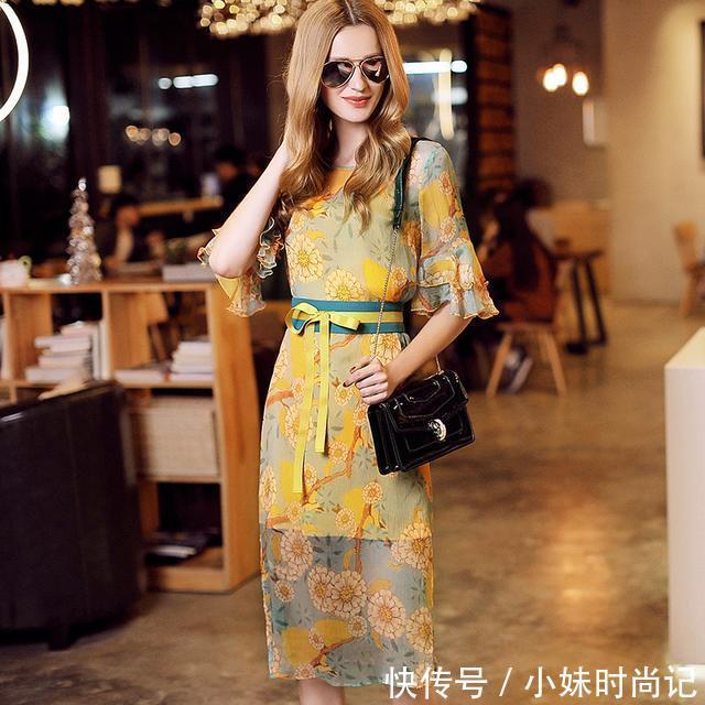 真丝裙|热情浪漫真丝连衣裙,满满的都是异国风情,多情优雅