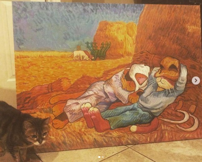 猫咪#艺术家笔下的猫咪“入侵”世界名画,萌到让人尖叫!