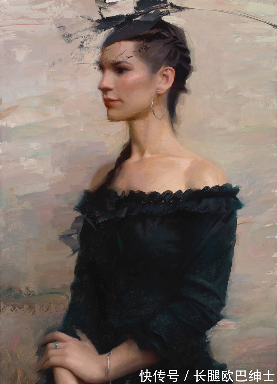 象征主义#沉静之中散发出典雅唯美的女性魅力——饱含象征意味的写实画作