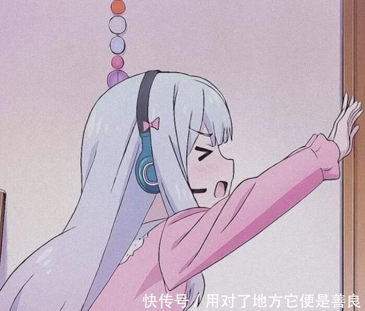 动漫头像:雨滴下,叶托着;你走进我心含着