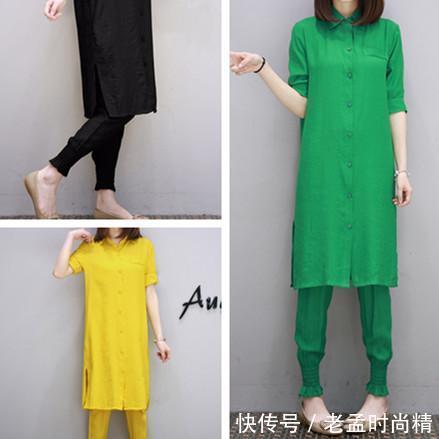 棉麻 还在穿短款衬衫就过时了,现在流行时髦衬衫裙,显瘦也显女人味