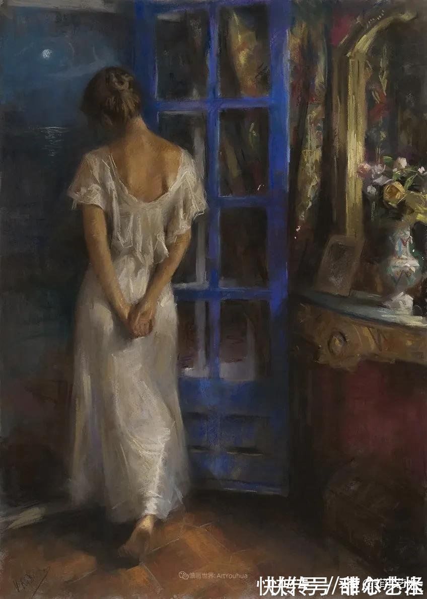 罗梅罗!婀娜多姿,美丽动人~西班牙画家维森特·罗梅罗·雷东多油画欣赏