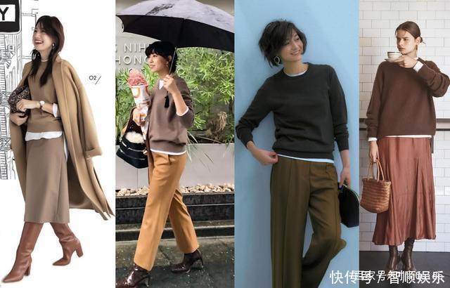 同色系+一点白,是冬天很时髦有品的一组配色公式