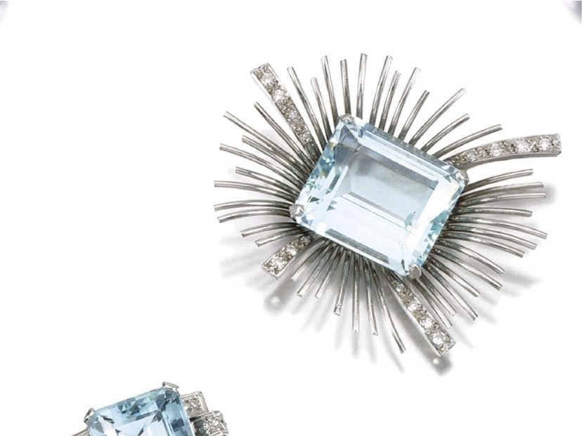 首饰|珠宝欣赏:1900-1930年代的海蓝宝首饰