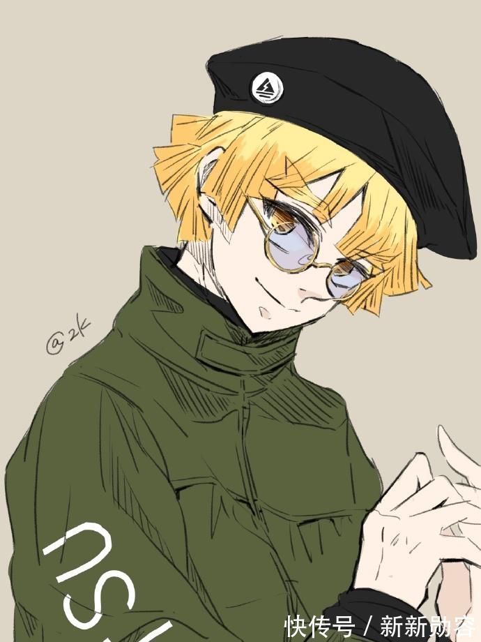 少年感|当《鬼灭之刃》角色戴眼镜,伊之助少年感满满,无惨变得斯文帅气