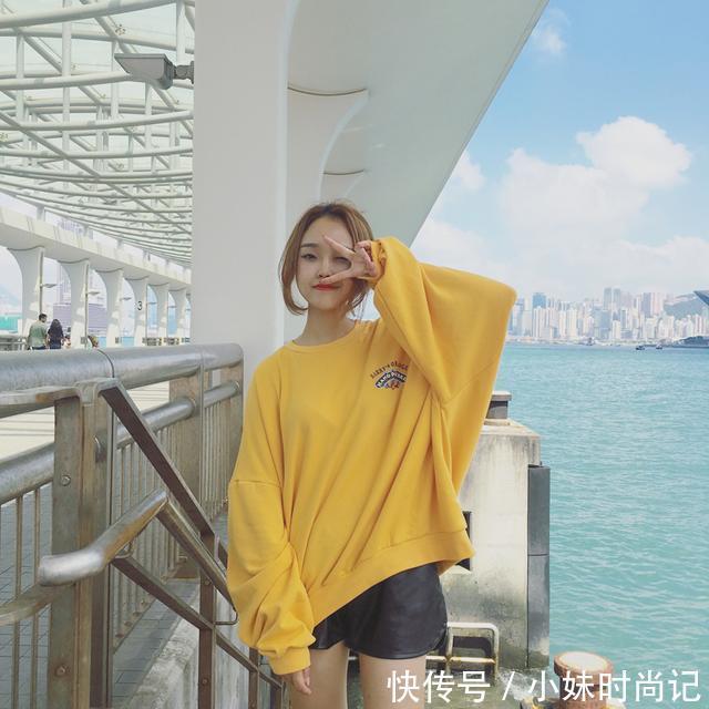 面料|卫衣+短裤,学生党美翻这个春天
