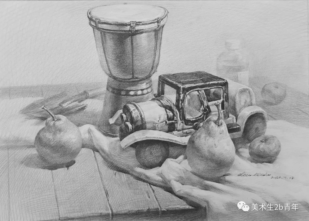 木板&素描中的“桌面”的刻画要点,让你联考提高20分!