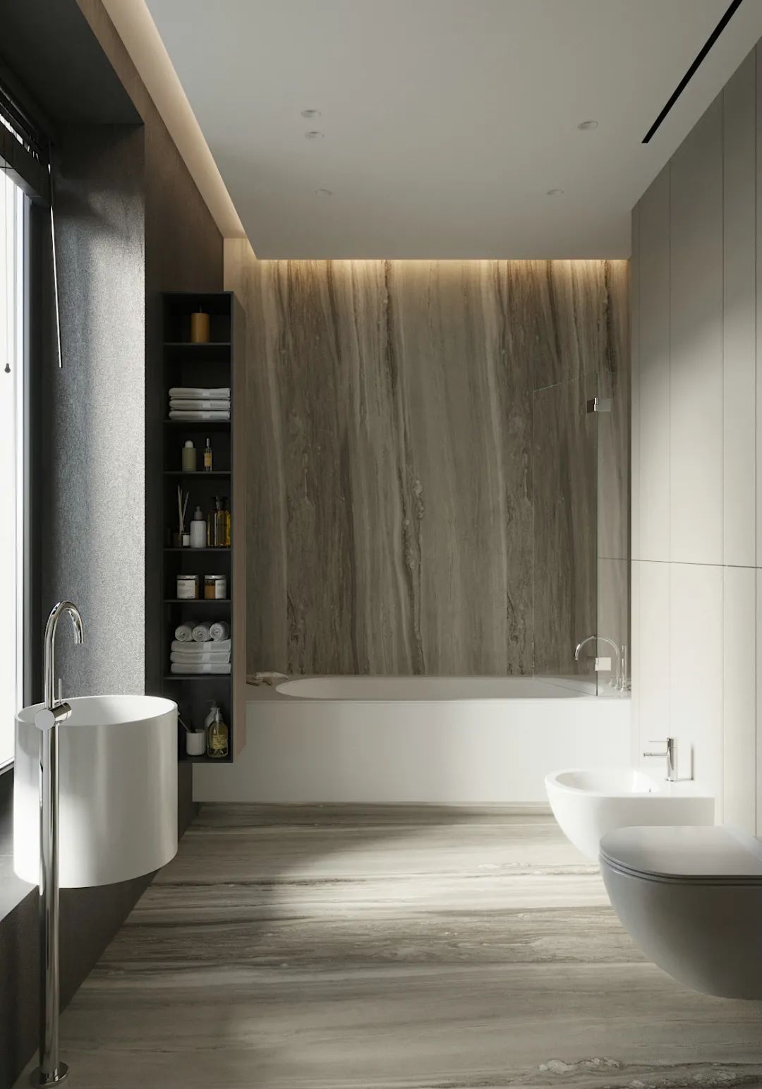 墙面|93㎡现代简约，简洁朴素+低调的灰色，营造舒适从容的氛围感