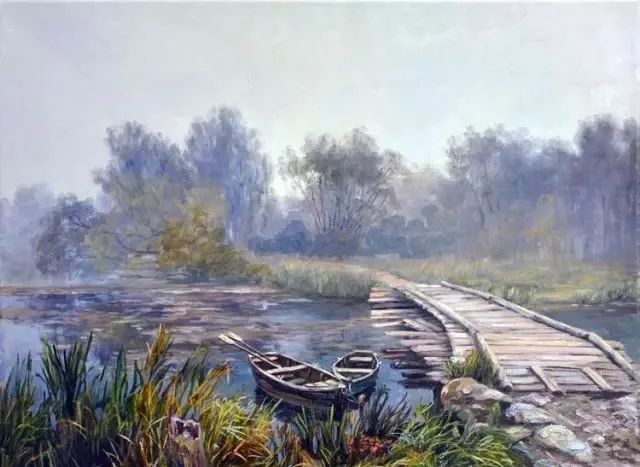 绘画|俄罗斯 爱德华·巴诺夫 ?的风景油画,好美