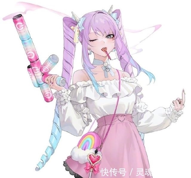 笔下|画师笔下的粉色系小姐姐太可爱了,还有一点危险的感觉,我爱了