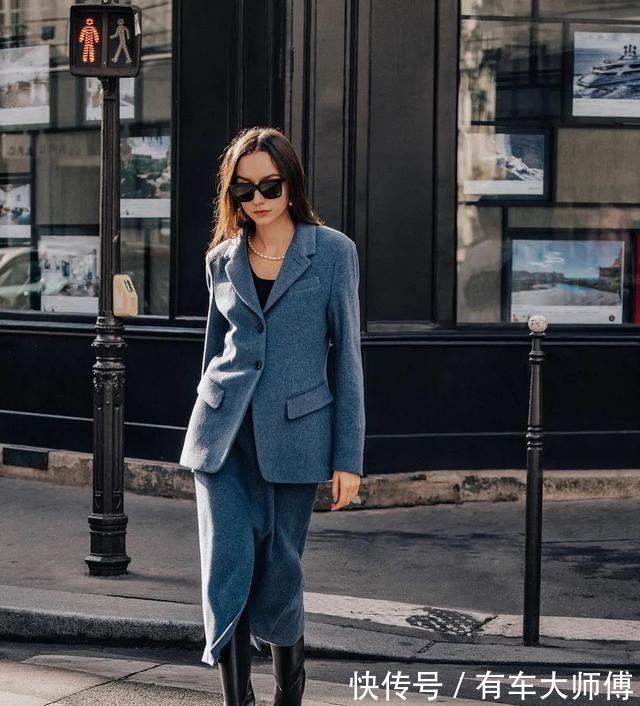 裙子 西装+裙子、西装+牛仔裤,秋冬这样搭配,时髦气质到不行!