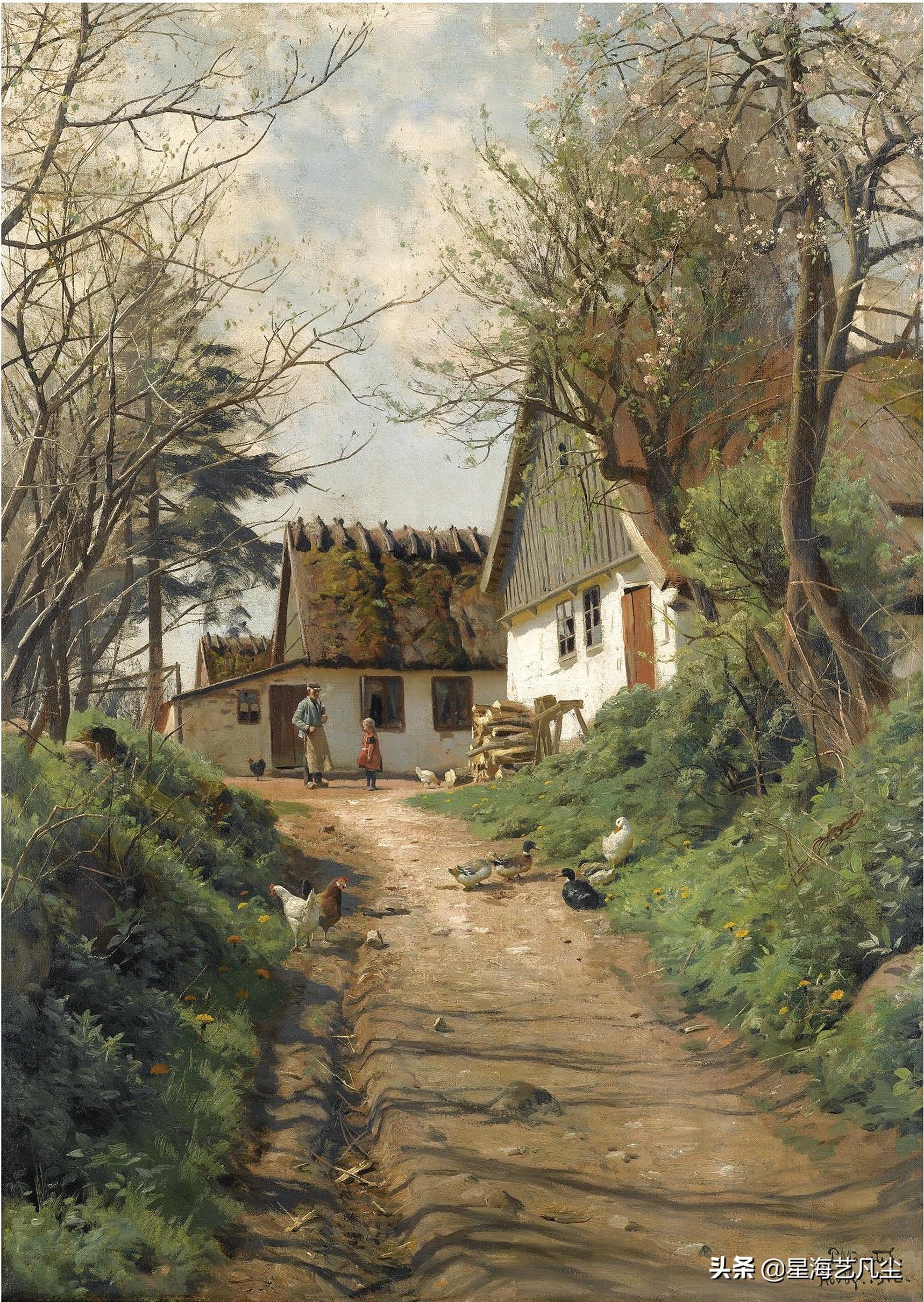 透视|丹麦油画大师，佩德·莫克·蒙森德乡村油画风景作品鉴赏