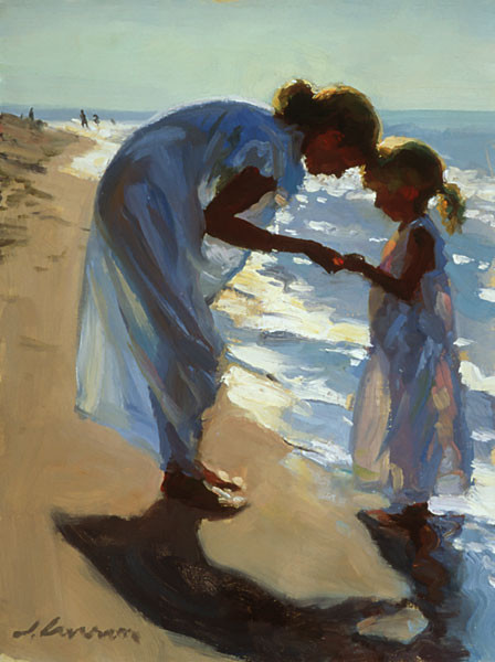 美国@美国画家Jeffrey T. Larson：田园诗般的生活人物油画