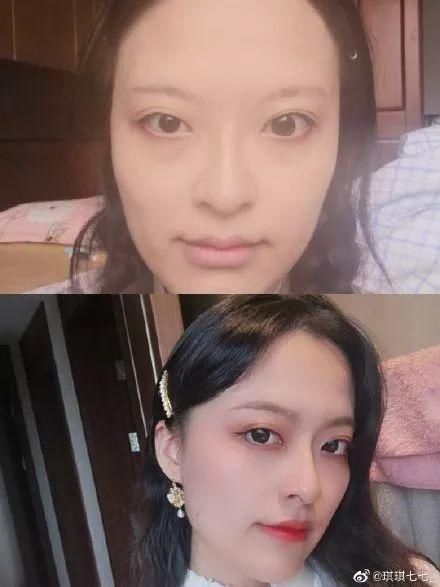换头术|化妆可以厉害到什么地步女生化妆前后的差别,就像整容了一样