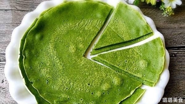 孩子特爱吃的煎饼,颜色鲜艳,营养美味,2分钟出锅,看到就想吃