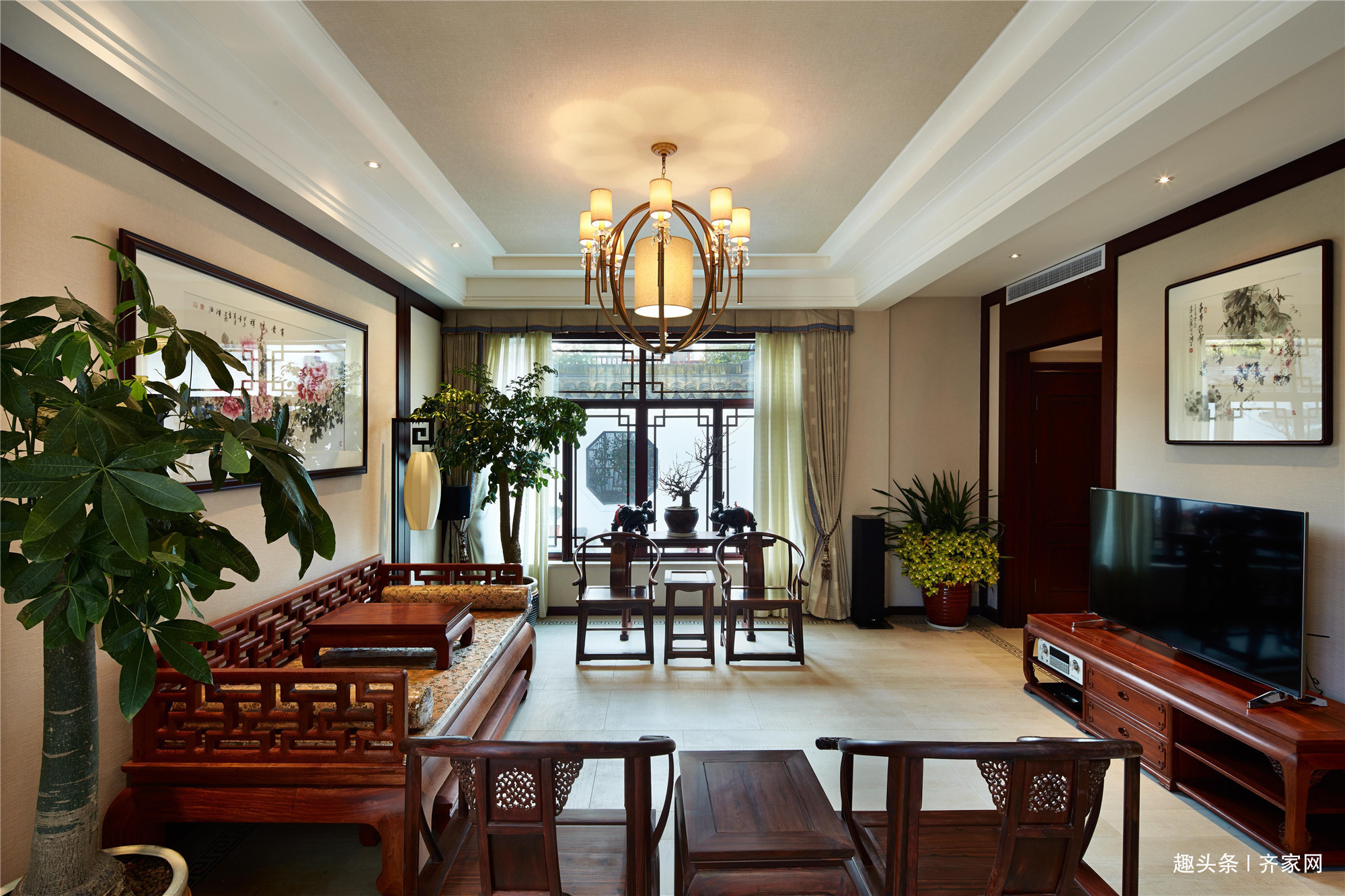 屏风|大户型中式之家,屏风古典家具相互辉映,呈现和谐,宁静之美