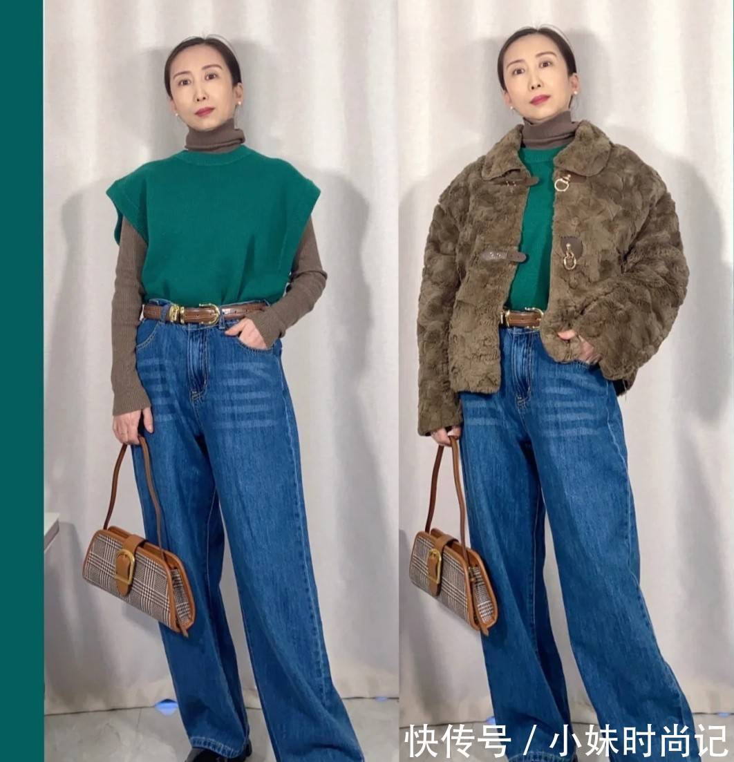 色系 50多岁的女人这样打扮,看着真有气质!穿这3种外套保暖时尚