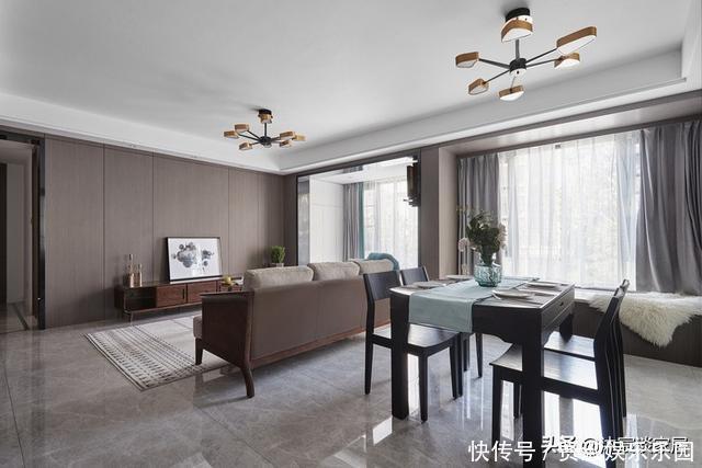 书房|越来越多人喜欢横厅,看完她家,发现不是一般的大气,简约又高级