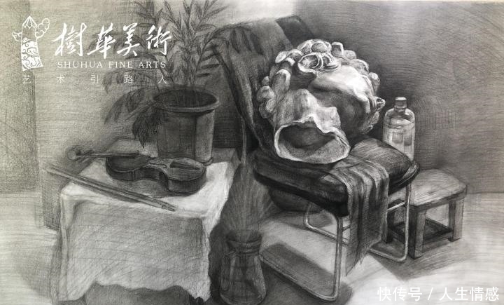 树华画室:素描石膏写生,养成正确的观察方法,培养基础造型能力