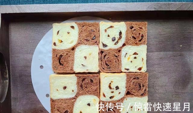 棋格双色吐司|棋格双色吐司 交叉美 学会这一招 想做抹茶做抹茶 想做可可做可可!