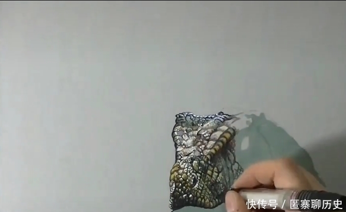 美术生手绘|美术生手绘3D恐龙,开始不相信,作品完成后:乔治的最爱