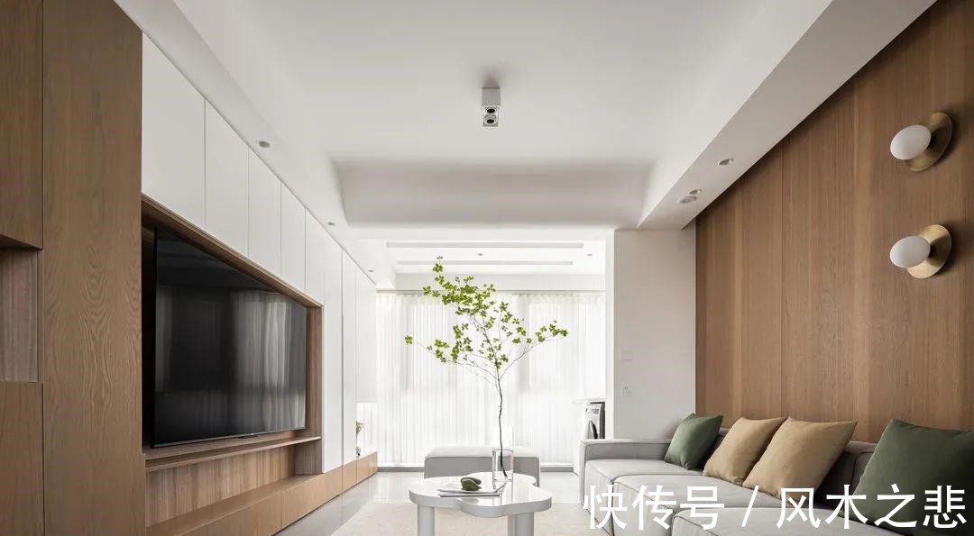 门洞|109㎡四口之家,全屋配色太清爽,三室两厅不压抑!