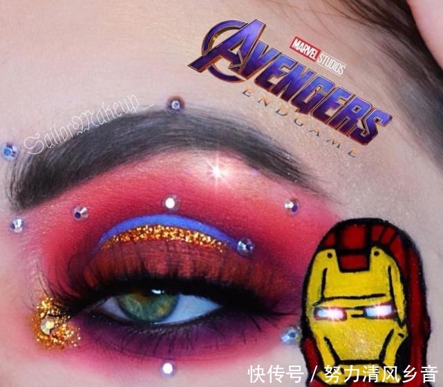 眼妆|把“动画人物”画在眼上,艾莎女王有创意,芭比粉的小樱竟这么美