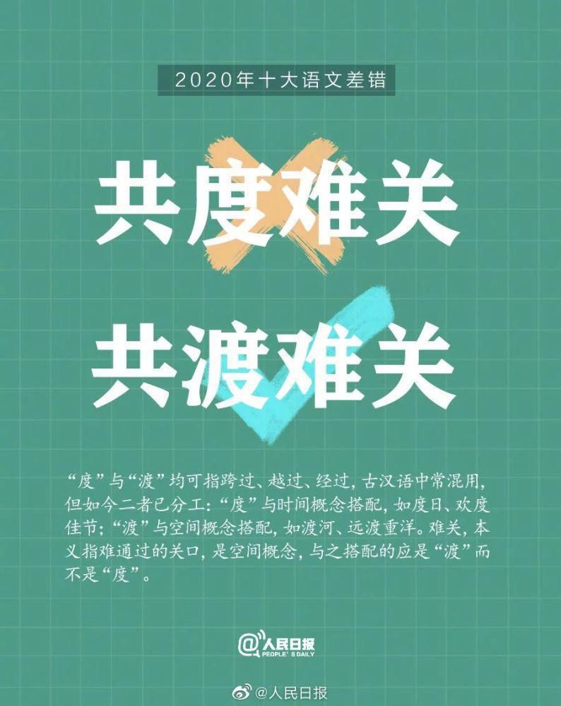 2020年度“十大语文差错”公布，这些词你都用对了么