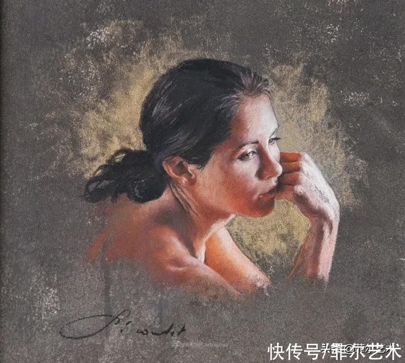 艺术学院$法国女粉彩大师,描绘的女性之美,细腻柔和