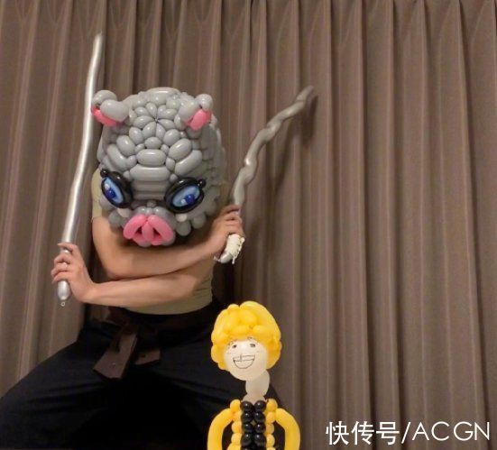 动漫角色|这位大佬太会玩气球了,啥动漫角色都能捏出来,JOJO鬼灭都有