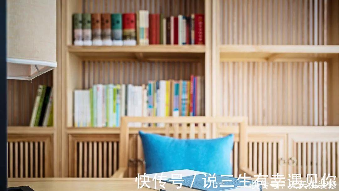 齐家栗子|135平四居室,原木中式风格,文化石电视墙,又增添了些野性美