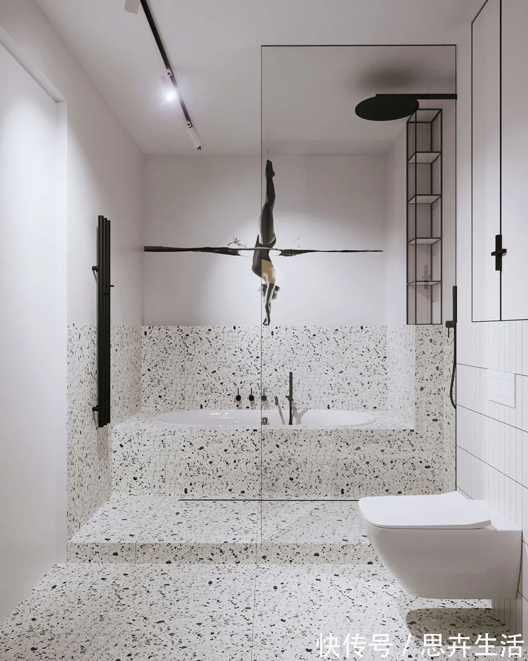 墙面|140㎡现代极简，大胆撞色设计，简约清新布置，年轻人的高级感