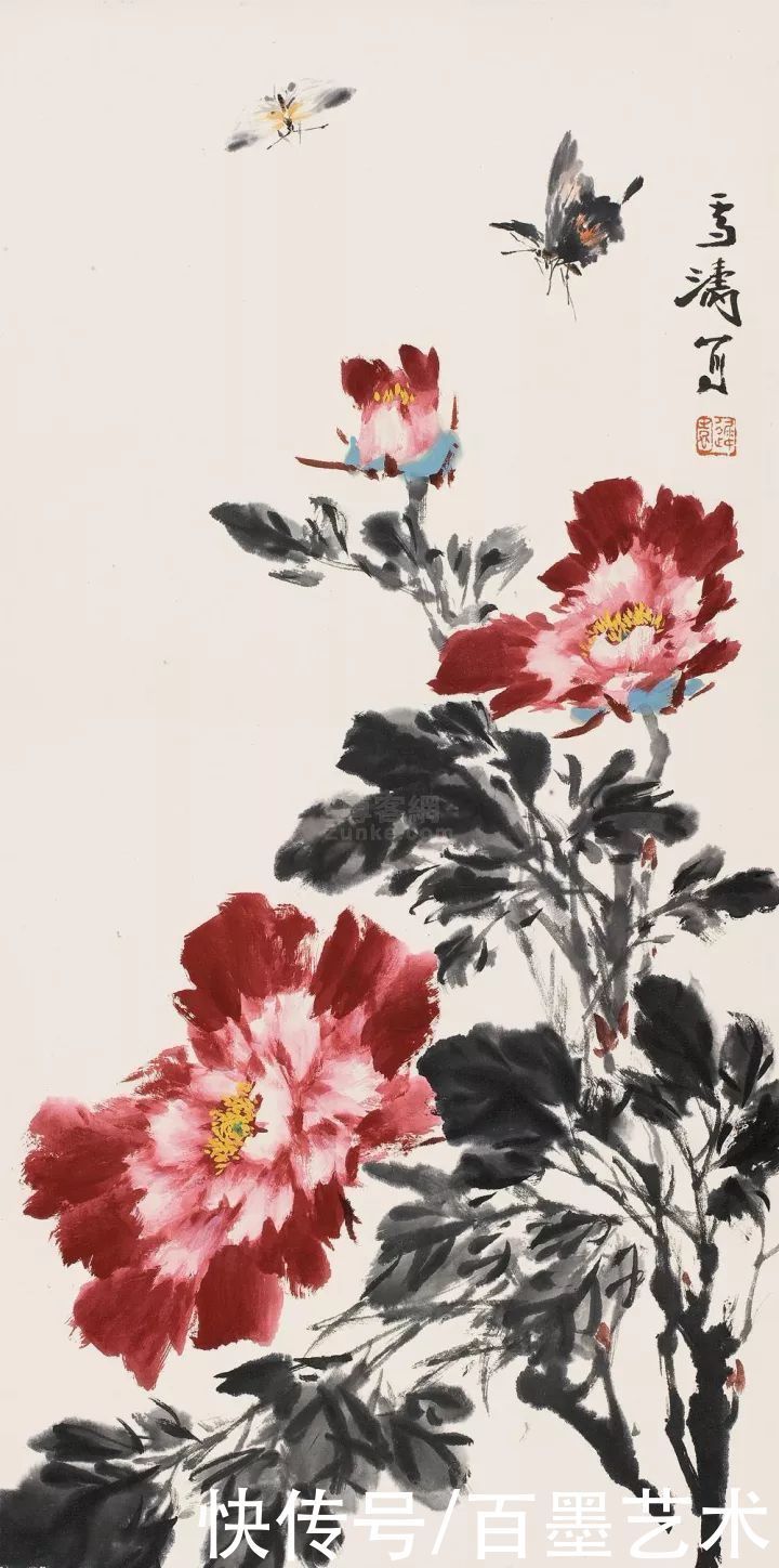 小写意|唯有牡丹真国色!小写意牡丹画150幅,美醉了