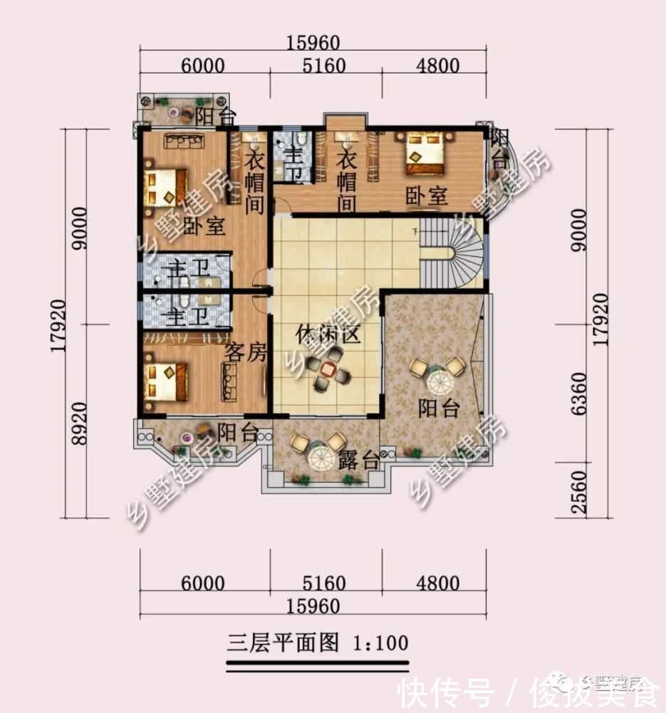 台球室|15×17米三层自建别墅，极具奢华美观，尽显富贵之态