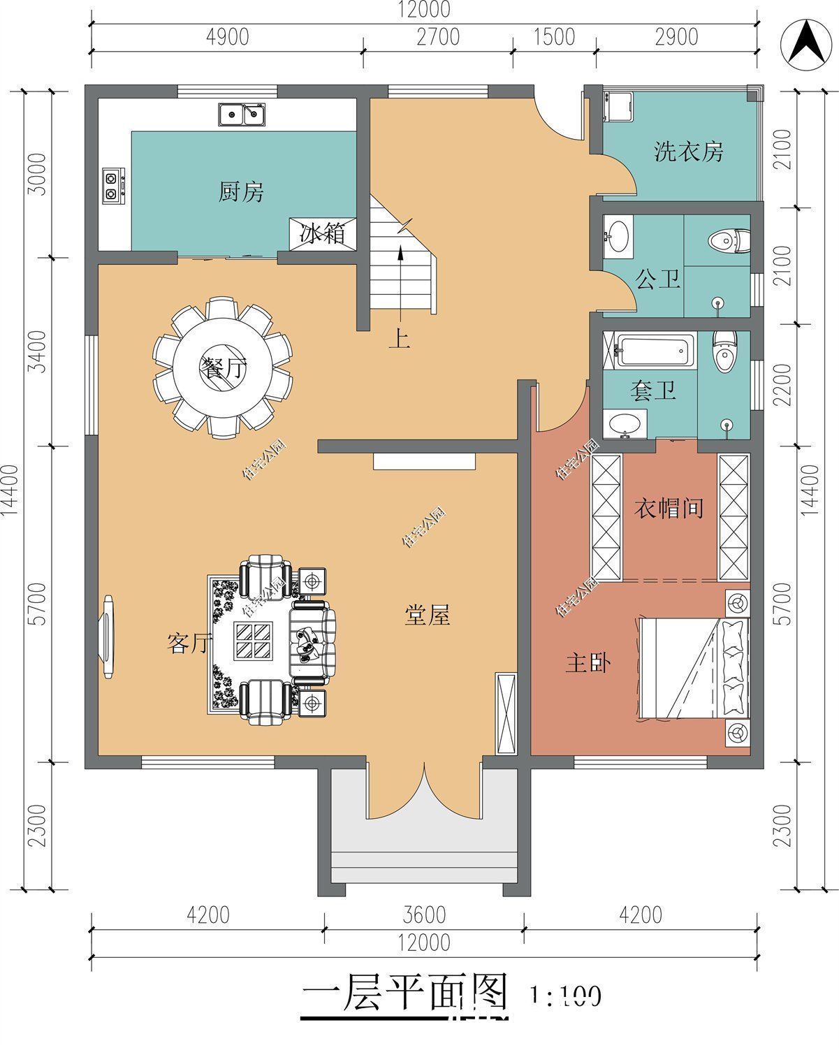 户型|10套带堂屋的户型，占地面积都不大，网友：这才是适合农村的房子