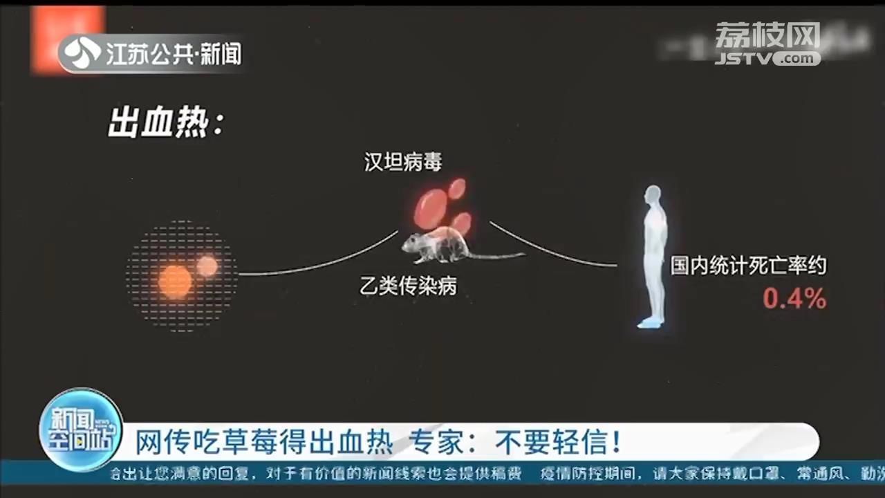 老鼠|网传吃草莓得出血热 专家：不要轻信！边采边吃才或存在一定风险