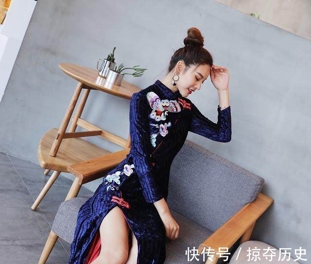 绣花|老一套的连衣裙，真不起眼，时尚女人都爱上旗袍裙