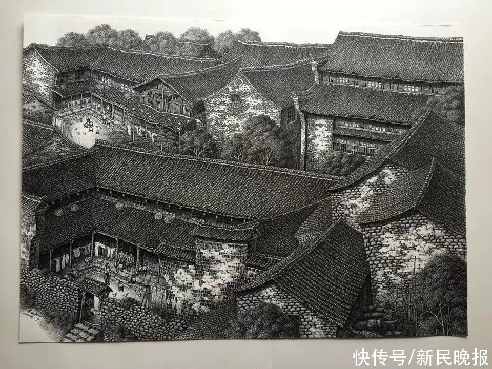 金汇|惊艳！钢笔画里的上海水乡