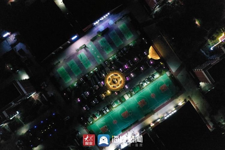 皓光|航拍日照大学城夜景｜你见过夜空中最亮眼的那颗“星”吗？